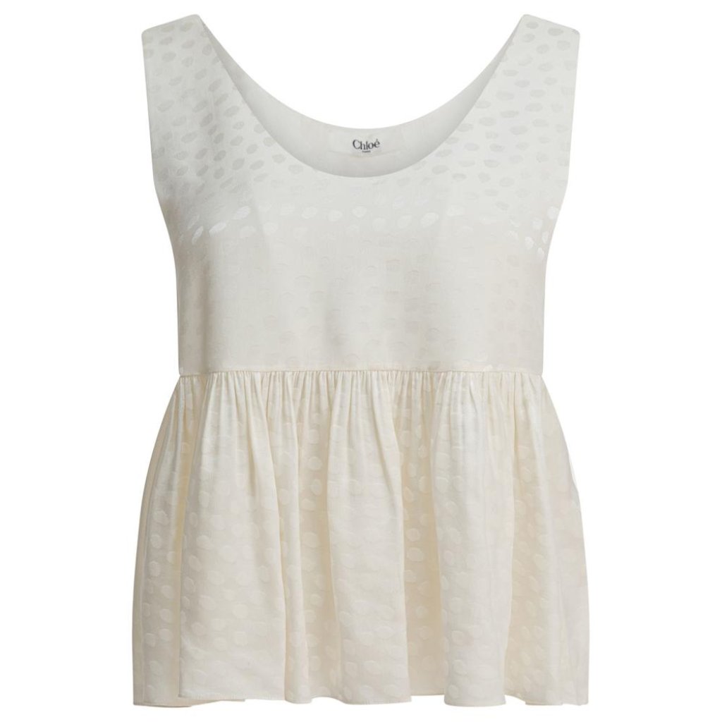 Chlo Silk Peplum Top Tag Size 38 Women